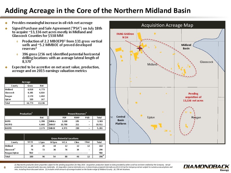 August 2014 Investor Presentation Update – Diamondback Energy, Inc. – slide 5