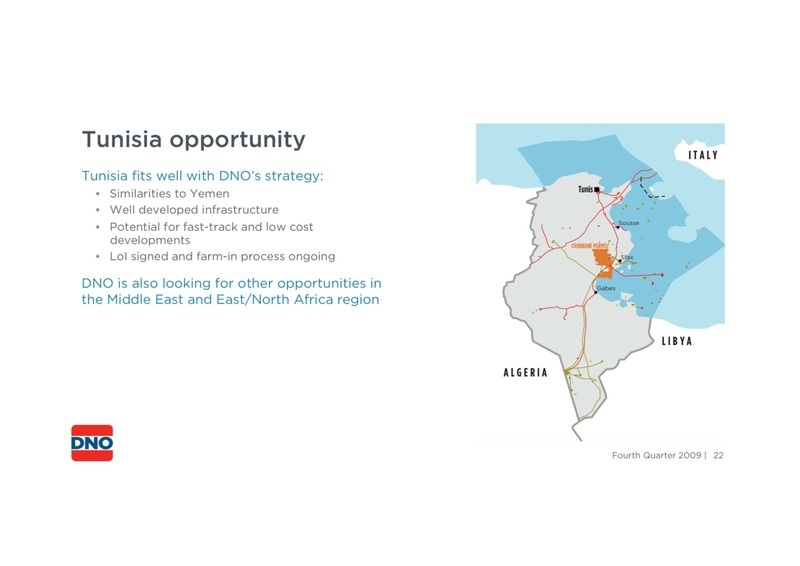 FOURTH QUARTER 2009 – Dno International Asa – slide 22