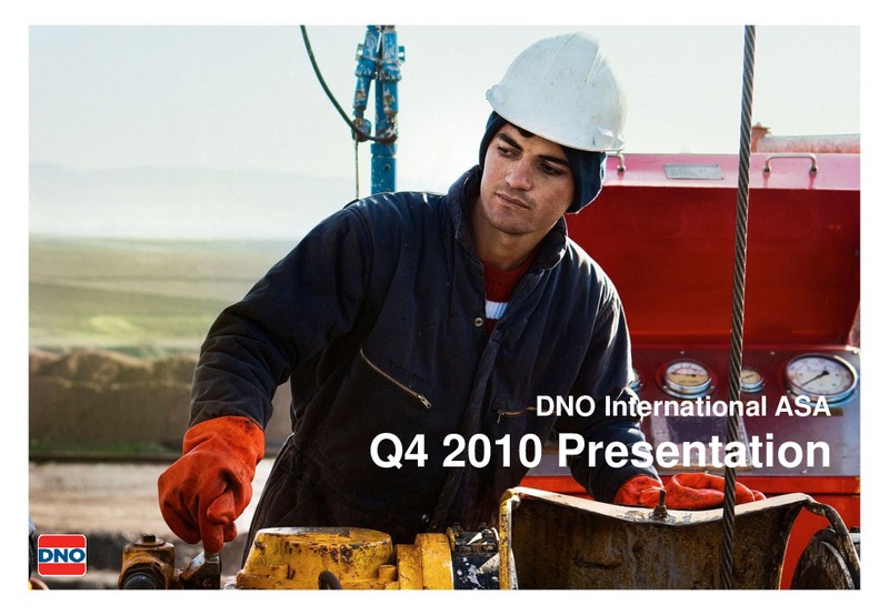 Q4 2010 PRESENTATION – Dno International Asa – slide 1
