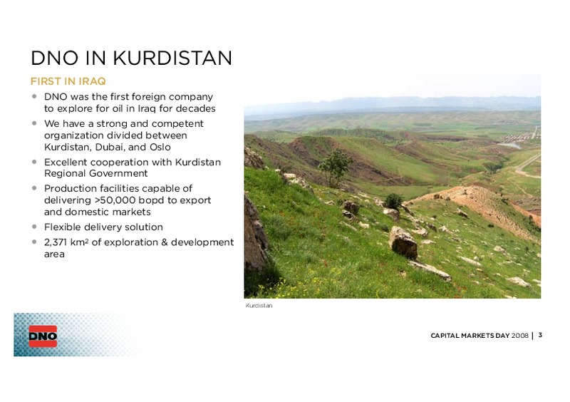 THE KURDISTAN REGION OF IRAQ – Dno International Asa – slide 3