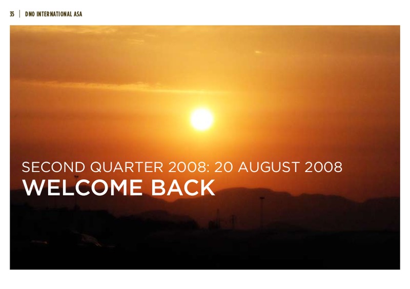 FIRST QUARTER 2008 – Dno International Asa – slide 36