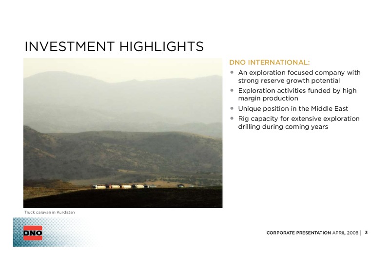 CORPORATE PRESENTATION – Dno International Asa – slide 2