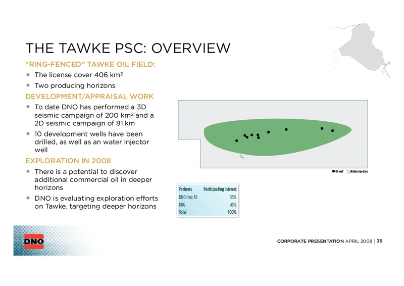 CORPORATE PRESENTATION – Dno International Asa – slide 35