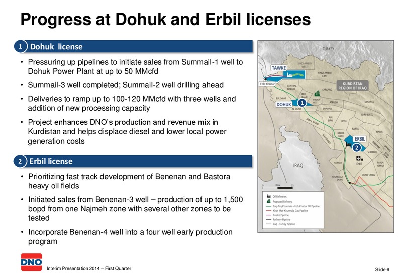 Interim Presentation 2014 First Quarter – Dno International Asa – slide 6