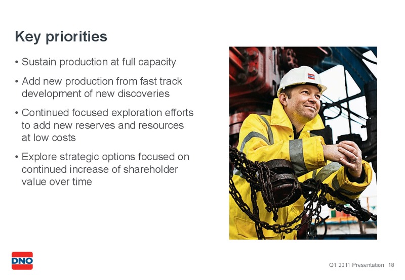 Q1 2011 PRESENTATION – Dno International Asa – slide 18