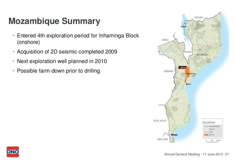 JUNE 2010 GENERAL PRESENTATION AT THE ANNUAL GENERAL MEETING – Dno International Asa – slide 27