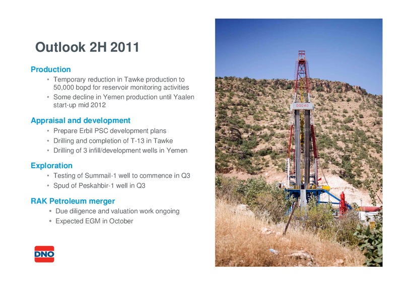 Q2 2011 PRESENTATION – Dno International Asa – slide 29