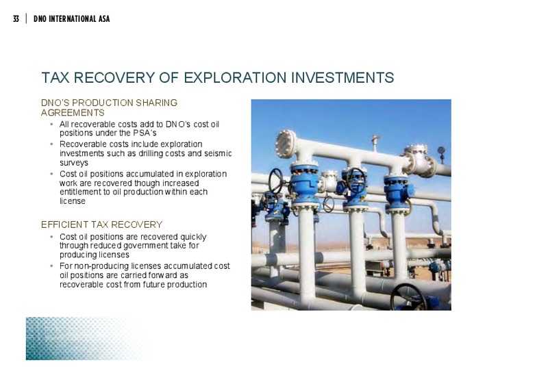 SECOND QUARTER UPDATE – Dno International Asa – slide 34