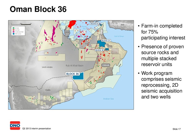2013 SECOND QUARTER – Dno International Asa – slide 17