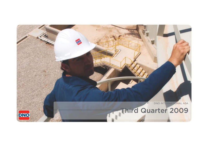 THIRD QUARTER 2009 – Dno International Asa – slide 1