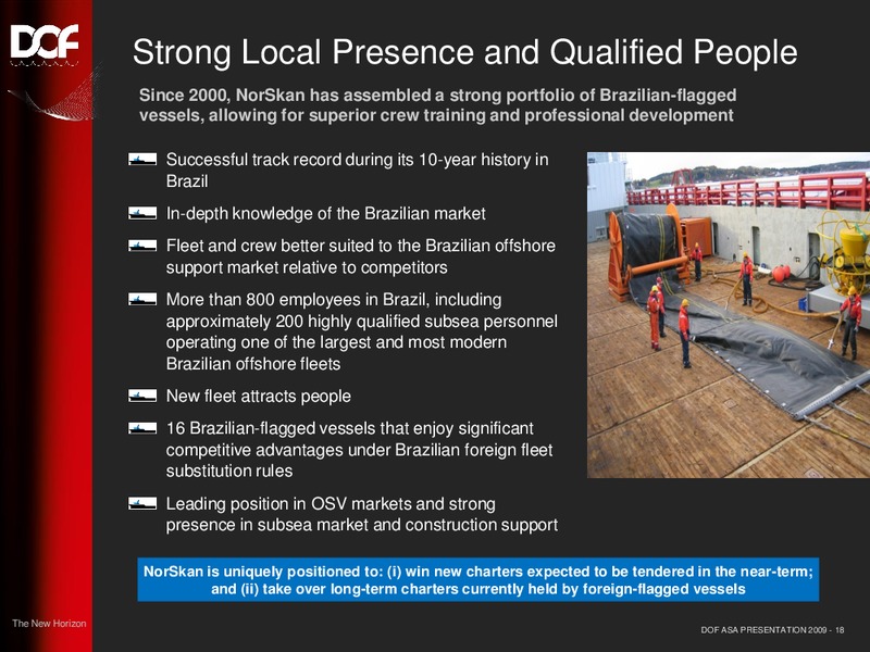 Q1 2010 EARNINGS CALL – Dof Asa – slide 18