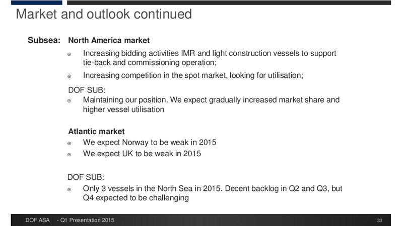 Q1 2015 EARNINGS CALL – Dof Asa – slide 33