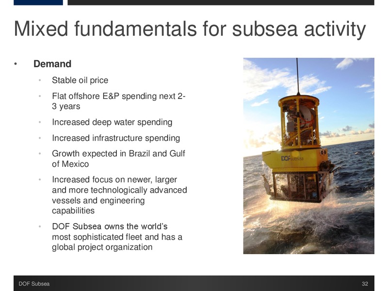 Q2 2014 Presentation – Dof Subsea – slide 32
