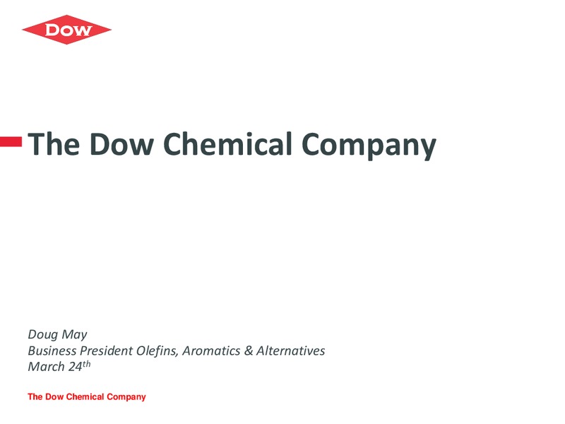 INVESTOR PRESENATION – Dow Chemical – slide 1