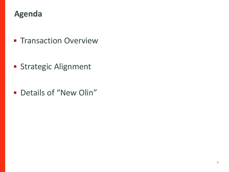 COMBINATION OF THE DOW CHEMICAL COMPANYS DOW CHLORINE PRODUCTS WITH OLIN – Dow Chemical – slide 2