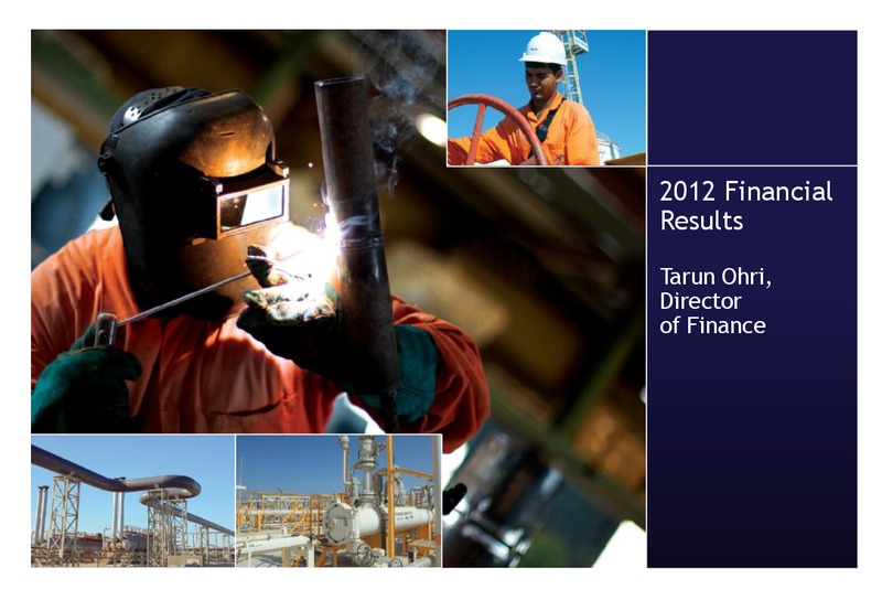 2012 EARNINGS CALL – Dragon Oil Plc – slide 16