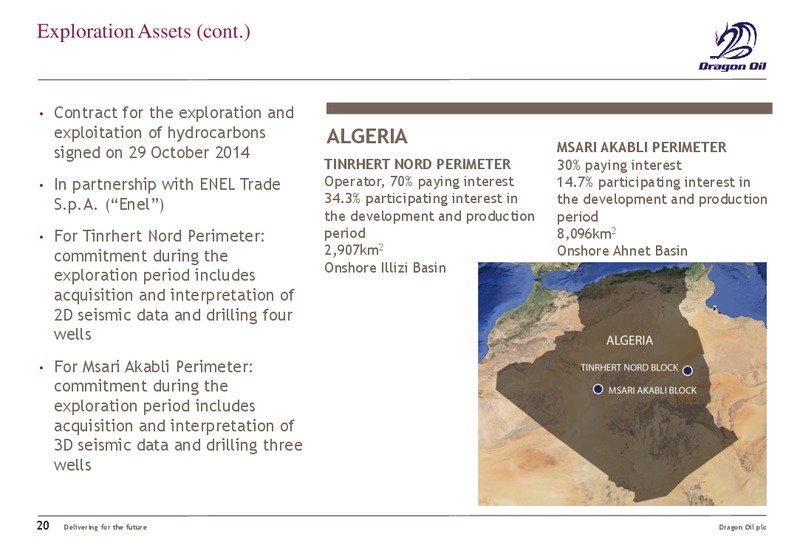 2014 FULL YEAR RESULTS – Dragon Oil Plc – slide 19