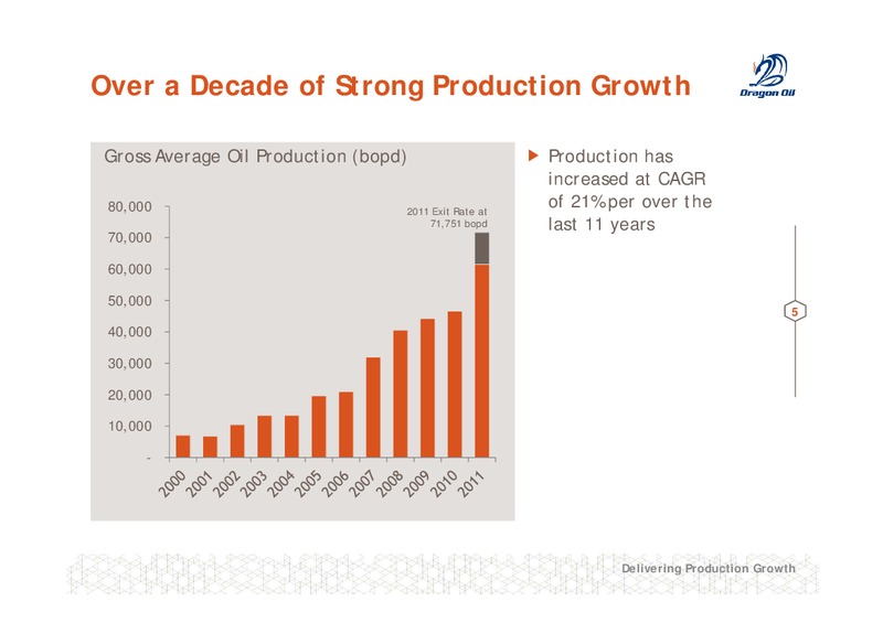 2011 FULL YEAR RESULTS – Dragon Oil Plc – slide 5
