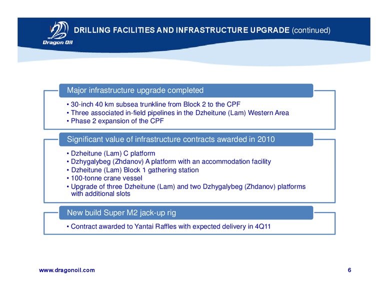 AGM PRESENTATION – Dragon Oil Plc – slide 5