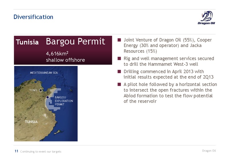 CORPORATE PRESENTATION – Dragon Oil Plc – slide 11