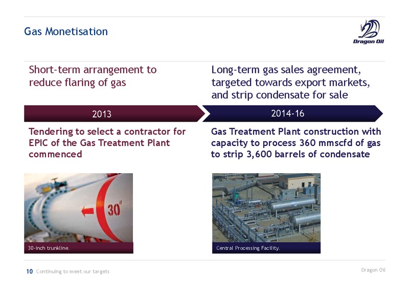 H1 2013 EARNINGS CALL – Dragon Oil Plc – slide 10