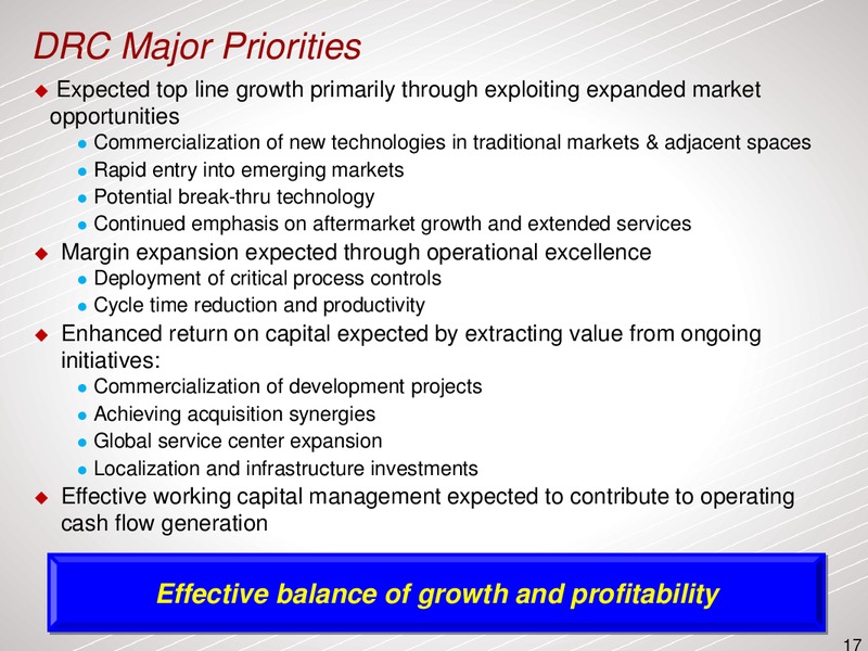 GHS 100 ENERGY CONFERENCE – Dresser Rand Group Inc – slide 16