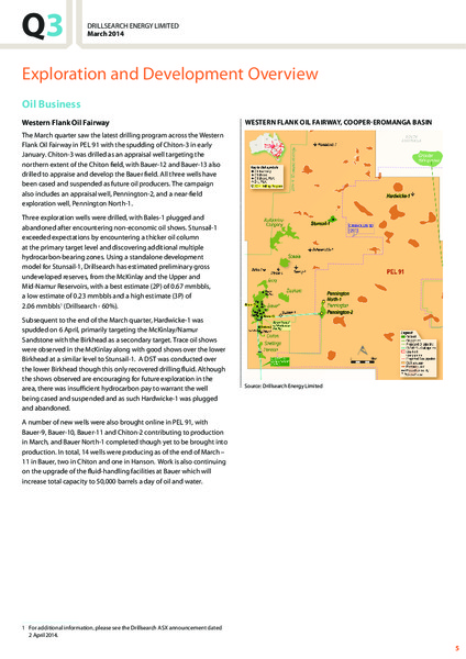 Q3 2014 REPORT – Drillsearch Energy, Ltd. – slide 6