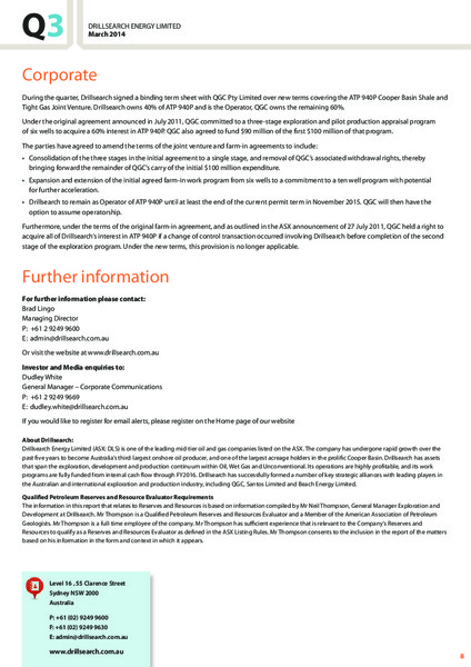 Q3 2014 REPORT – Drillsearch Energy, Ltd. – slide 9