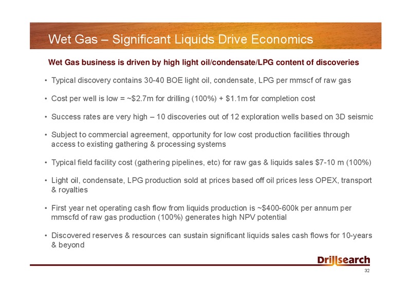 MARCH 2011 INVESTOR PRESENTATION – Drillsearch Energy, Ltd. – slide 31