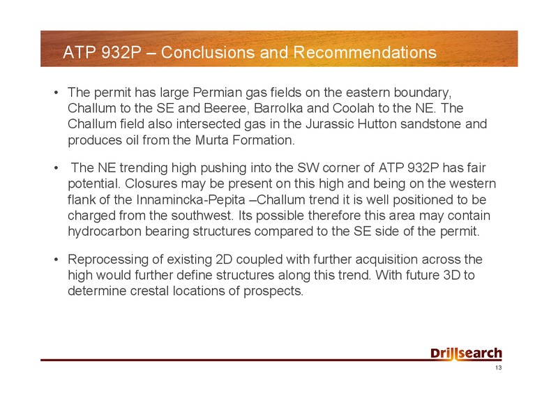 APPEA DEAL DAY – Drillsearch Energy, Ltd. – slide 13