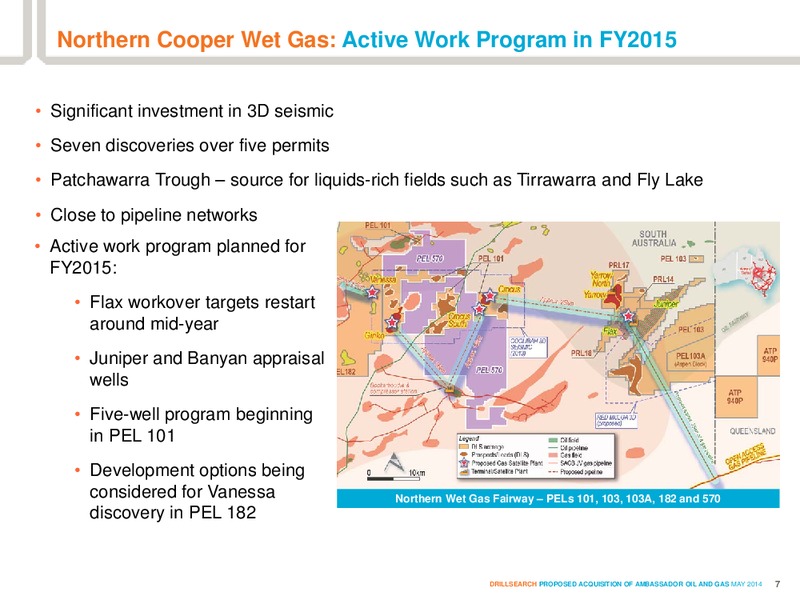 PROPOSED ACQUISITION AMBASSADOR OIL GAS – Drillsearch Energy, Ltd. – slide 7