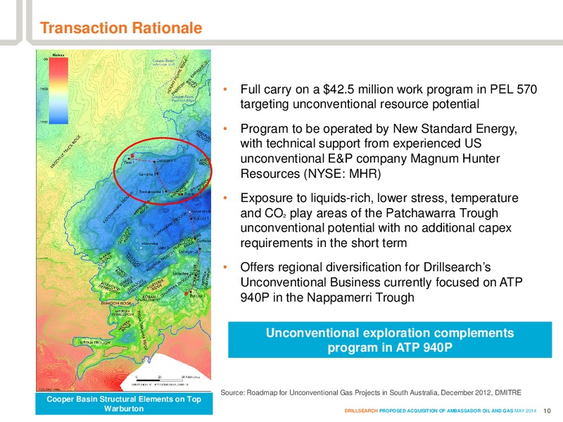 PROPOSED ACQUISITION AMBASSADOR OIL GAS – Drillsearch Energy, Ltd. – slide 10