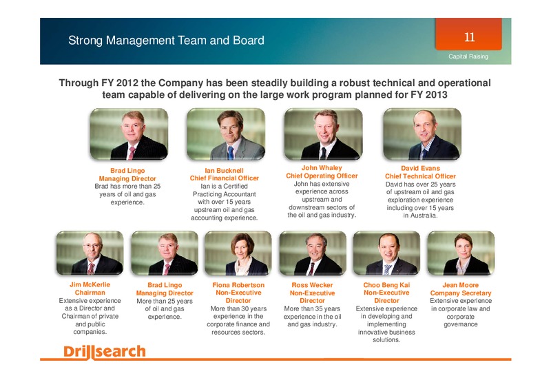 JULY 2012 INVESTOR PRESENTATION – Drillsearch Energy, Ltd. – slide 11