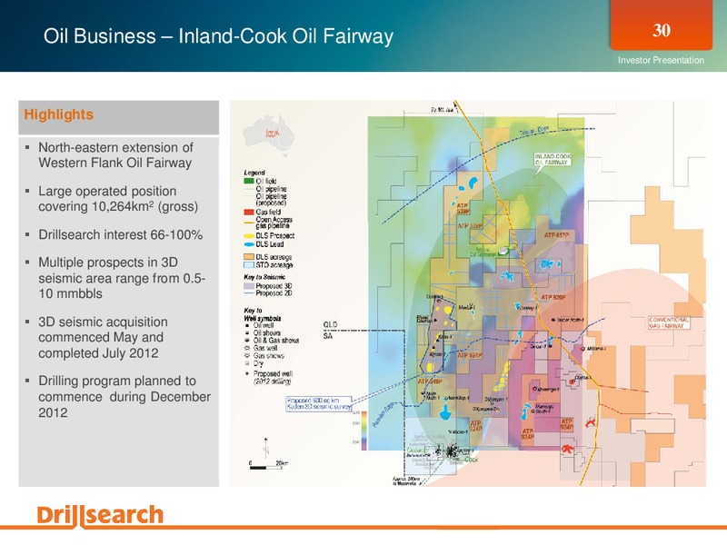 OCTOBER 2012 INVESTOR PRESENTATION – Drillsearch Energy, Ltd. – slide 29