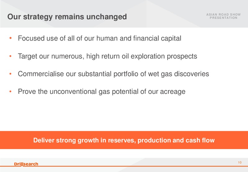 Asian Roadshow Presentation – Drillsearch Energy, Ltd. – slide 10