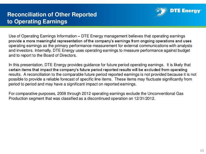 Year End 2013 Earnings Conference Call – DTE Energy Co. – slide 42