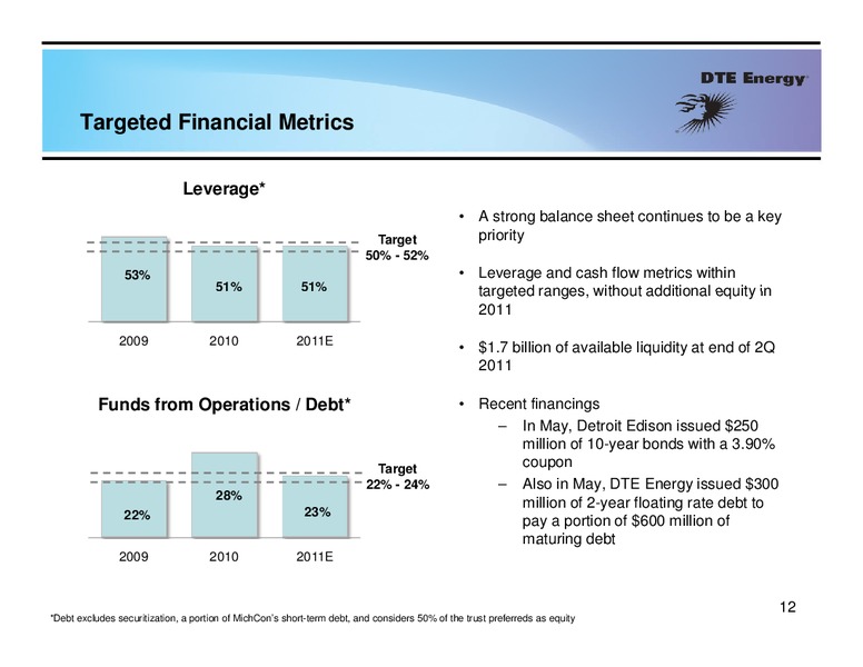 2nd Quarter 2011 Earning Conference Call – Dte Gas and Oil Company – slide 11