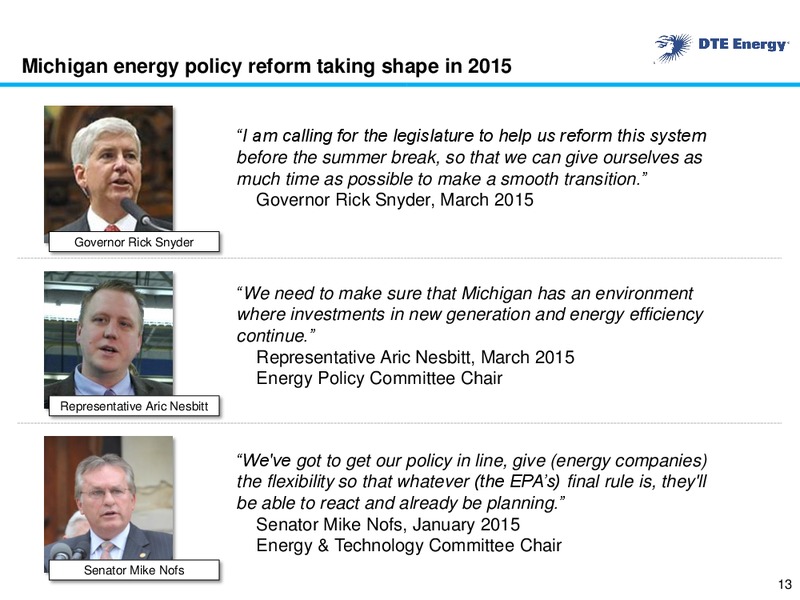June 2015 Corporate Presentation – DTE Energy Co. – slide 12
