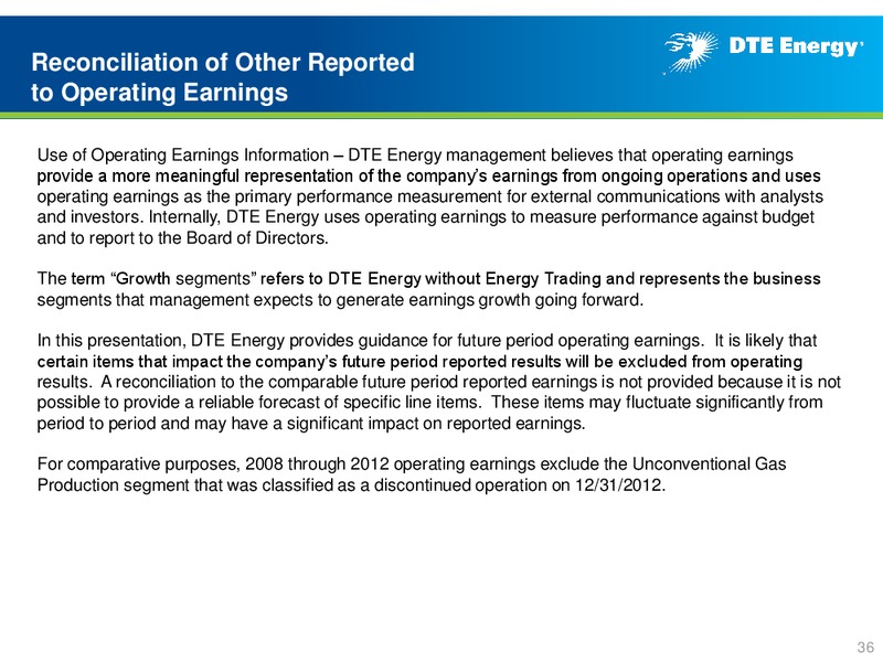 Business Update – DTE Energy Co. – slide 35