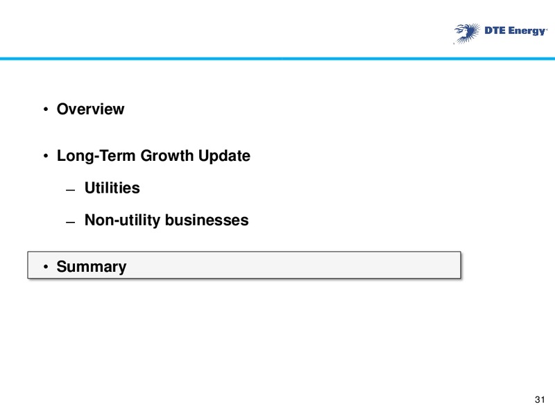 EEI FINANCIAL CONFERENCE – DTE Energy Co. – slide 30