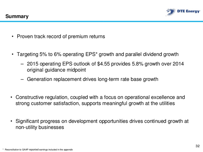 EEI FINANCIAL CONFERENCE – DTE Energy Co. – slide 31