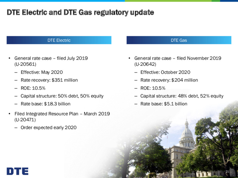 Year End 2019 Earnings Conference Call – DTE Energy Co. – slide 21