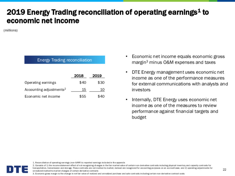 Year End 2019 Earnings Conference Call – DTE Energy Co. – slide 22