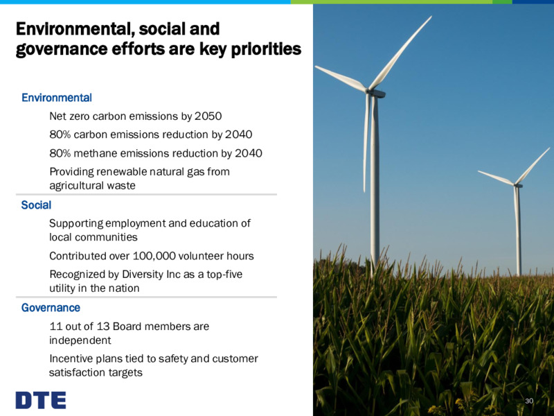 March 2020 Investor Presentation – DTE Energy Co. – slide 30