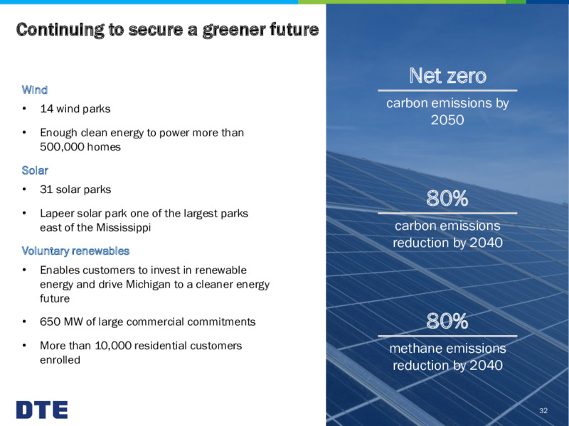 May 2020 Business Update – DTE Energy Co. – slide 32