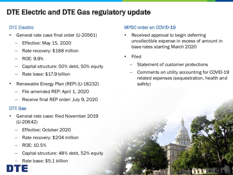 Business Update – DTE Energy Co. – slide 13