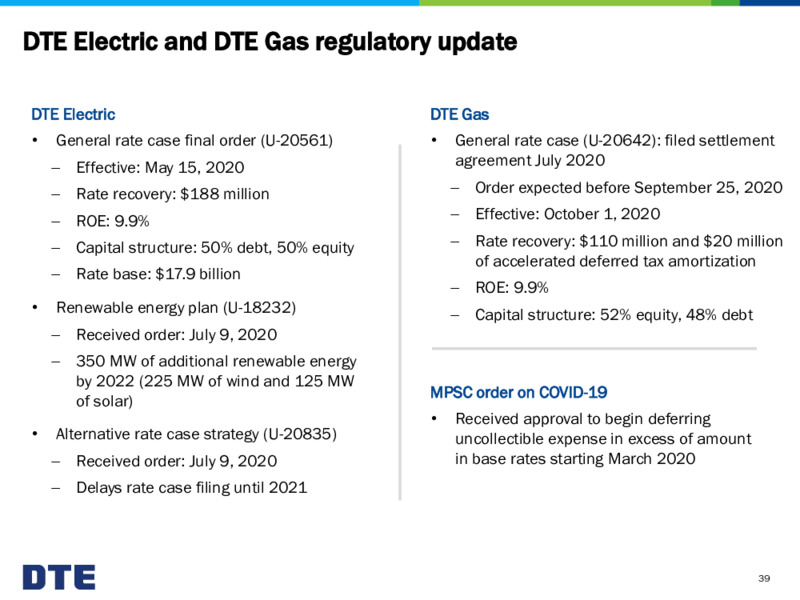 Business Update – DTE Energy Co. – slide 39