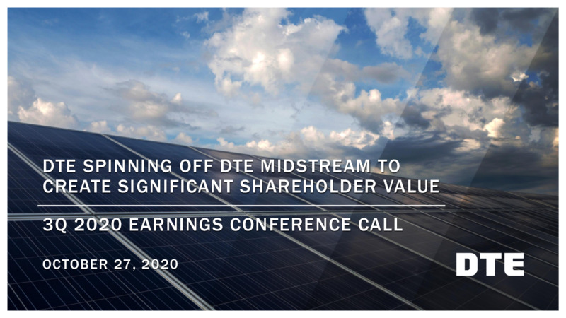 DTE Midstream Spin off – DTE Energy Co. – slide 1