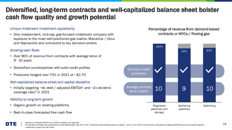 DTE Midstream Spin off – DTE Energy Co. – slide 18