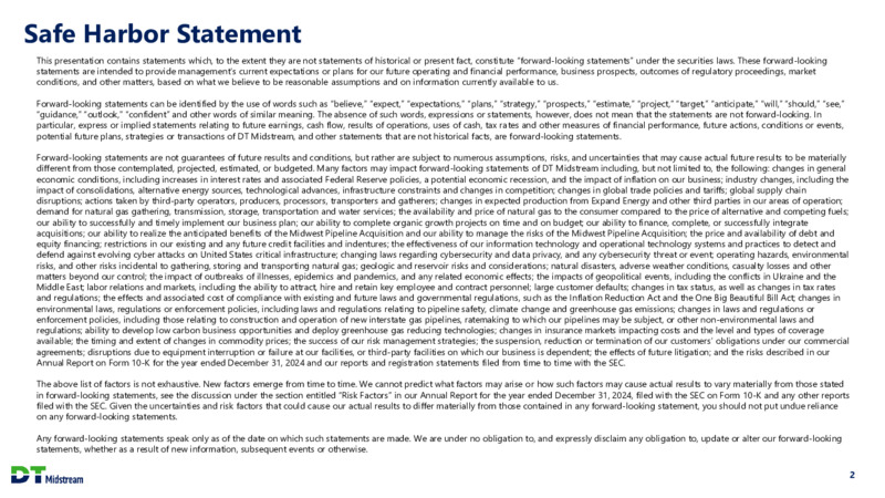 2Q 2025 Earnings Call – DTE Midstream – slide 2